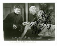 2x299 TURHAN BEY signed 8x10 REPRO still '90s c/u with the monster & sexy girl from Mummy's Tomb!
