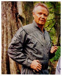 2x274 JON VOIGHT signed color 8x10 REPRO still '03 close up wearing a jumpsuit in forest!