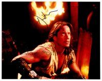 2x277 KEVIN SORBO signed color 8x10 REPRO still '00 close up in costume as TV's Hercules!