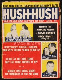 2x108 HUSH-HUSH magazine January 1956 what's behind the cold war of these 'golden bosoms'!