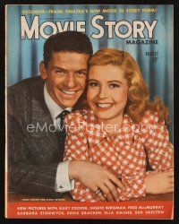 2x114 MOVIE STORY magazine August 1944 smiling portrait of Frank Sinatra & Gloria De Haven!