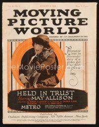 2x083 MOVING PICTURE WORLD exhibitor magazine August 21, 1920 Babe Ruth, Jack Dempsey, Pickford