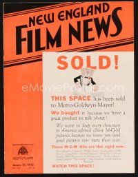 2x091 NEW ENGLAND FILM NEWS exhibitor magazine January 21, 1932 Arrowsmith is a smash hit!