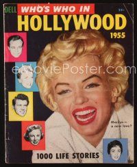 2x127 WHO'S WHO IN HOLLYWOOD magazine 1955 sexy Marilyn Monroe on the cover + 1,000 life stories!