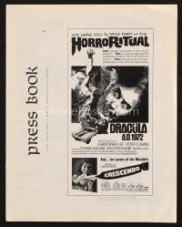 2x186 DRACULA A.D. 1972/CRESCENDO pb '72 Hammer horror, great image of vampire Christopher Lee!