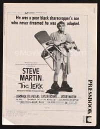2x195 JERK pressbook '79 wacky Steve Martin is the son of a poor black sharecropper!