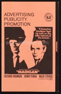 2x199 MADIGAN pressbook '68 Richard Widmark, Henry Fonda, Don Siegel, sexy artwork!