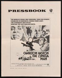 2x209 OMEGA MAN int'l pressbook '71 Charlton Heston is the last man alive, and he's not alone!