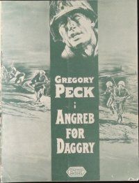 2x373 PORK CHOP HILL Danish program '60 different images of Korean War soldier Gregory Peck!