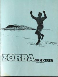 2x382 ZORBA THE GREEK Danish program '65 Anthony Quinn, Irene Papas, Alan Bates, Michael Cacoyannis