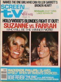 2x043 LOT OF 42 SCREEN AND TV ALBUM MAGAZINES magazine '73-79 Reynolds, Travolta, John Wayne & more!