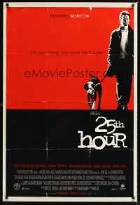 2y011 25th HOUR DS 1sh '02 Spike Lee directed, Edward Norton w/dog!