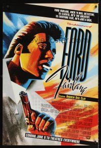 2y029 ADVENTURES OF FORD FAIRLANE advance DS 1sh '90 cool artwork of Andrew Dice Clay!