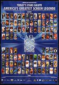 2y036 AFI'S 100 YEARS 100 STARS video 1sh '99 images of classic posters w/Gilda, Casablanca & more!