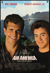 2y042 AIR AMERICA int'l 1sh '90 Mel Gibson & Robert Downey Jr. are flying for the CIA!