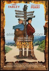 2y057 ALMOST HEROES 1sh '98 Chris Farley & Matthew Perry are mostly ridiculous!