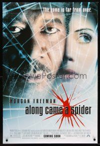 2y059 ALONG CAME A SPIDER advance DS 1sh '01 Morgan Freeman & Monica Potter!