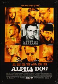 2y060 ALPHA DOG advance DS 1sh '07 Bruce Willis, Shawn Hatosy, Emile Hirsch, Sharon Stone!