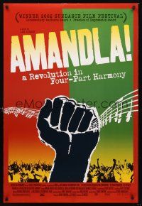 2y062 AMANDLA DS 1sh '02 colorful art from South African musical revolution!