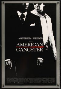 2y065 AMERICAN GANGSTER DS 1sh '07 Denzel Washington, Russell Crowe, Ridley Scott directed!