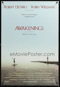 2y126 AWAKENINGS advance DS 1sh '90 directed by Penny Marshall, Robert De Niro & Robin Williams!