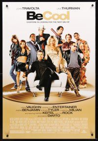 2y171 BE COOL DS 1sh '05 John Travolta, Uma Thurman, Vince Vaughn, Dwayne Johnson, Harvey Keitel!