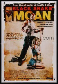 2y191 BLACK SNAKE MOAN DS 1sh '07 Samuel L. Jackson & sexy Christina Ricci in chains!