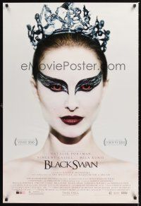 2y192 BLACK SWAN advance DS 1sh '10 Natalie Portman, wild image of wing-eyed dancer!