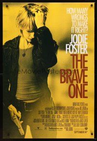 2y208 BRAVE ONE advance DS 1sh '07 Neil Jordan directed, Jodie Foster & Terrence Howard!
