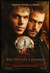 2y213 BROTHERS GRIMM teaser DS 1sh '05 once upon a time, Matt Damon & Heath Ledger!