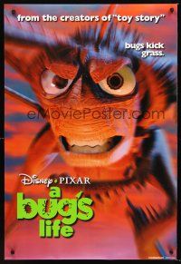 2y219 BUG'S LIFE DS 1sh '98 Walt Disney Pixar CG cartoon, c/u of grasshopper!
