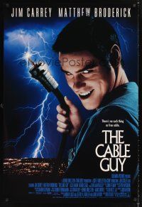 2y227 CABLE GUY int'l DS 1sh '96 Jim Carrey, Matthew Broderick, directed by Ben Stiller!