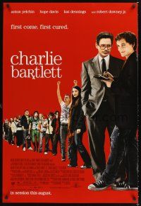 2y246 CHARLIE BARTLETT advance DS 1sh '07 Anton Yelchin, Robert Downey Jr., first come, first cured!