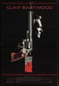2y285 DEAD POOL 1sh '88 Clint Eastwood as tough cop Dirty Harry, cool smoking gun image!