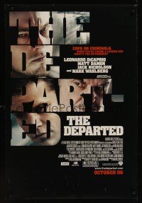 2y289 DEPARTED advance DS 1sh '06 Leonardo DiCaprio, Matt Damon, Martin Scorsese!