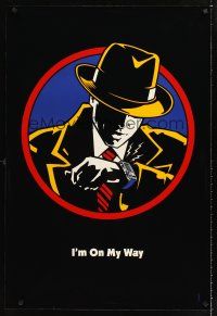 2y298 DICK TRACY DS On My Way style teaser 1sh '90 cool artwork of Warren Beatty in title role, !