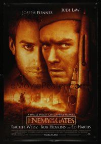 2y312 ENEMY AT THE GATES advance DS 1sh '01 Jude Law, Joseph Fiennes, Ed Harris, snipers in WWII!