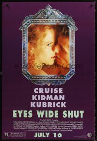 2y318 EYES WIDE SHUT advance 1sh '99 Stanley Kubrick, romantic c/u of Tom Cruise & Nicole Kidman!