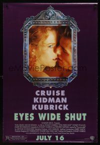 2y319 EYES WIDE SHUT advance DS 1sh '99 Stanley Kubrick, romantic c/u of Tom Cruise & Nicole Kidman!