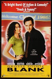 2y407 GROSSE POINTE BLANK video 1sh '97 John Cusack, Driver, even a hitman deserves a second shot!