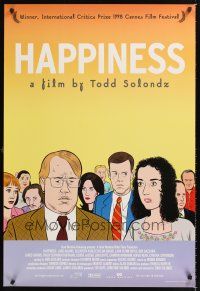2y413 HAPPINESS arthouse 1sh '98 Todd Solondz black comedy, art of Philip Seymour Hoffman!
