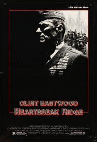 2y422 HEARTBREAK RIDGE 1sh '86 Clint Eastwood all decked out in medals!
