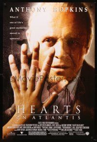 2y423 HEARTS IN ATLANTIS 1sh '01 close-up of Anthony Hopkins, from Stephen King novel!
