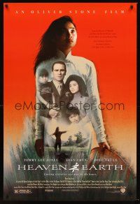 2y425 HEAVEN & EARTH 1sh '93 directed by Oliver Stone, Tommy Lee Jones, Joan Chen!