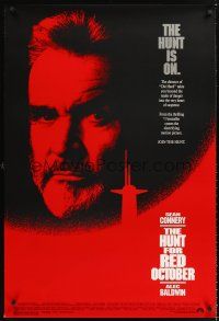 2y449 HUNT FOR RED OCTOBER DS 1sh '90 Russian military submarine captain Sean Connery, hunt is on!