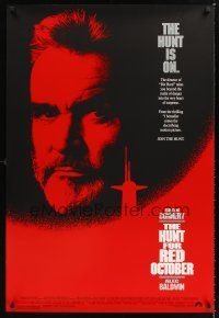 2y448 HUNT FOR RED OCTOBER 1sh '90 Russian military submarine captain Sean Connery, the hunt is on!