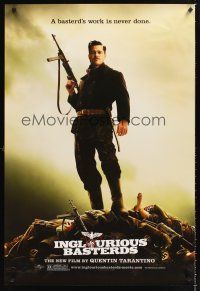 2y467 INGLOURIOUS BASTERDS teaser DS 1sh '09 Quentin Tarantino, Nazi-killer Brad Pitt!
