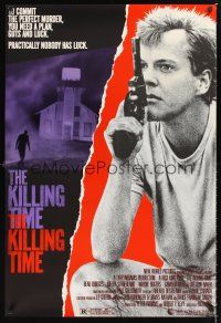 2y496 KILLING TIME 1sh '87 huge image of Kiefer Sutherland with gun!