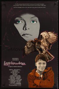 2y512 LADYHAWKE 1sh '85 cool image of Michelle Pfeiffer & young Matthew Broderick!
