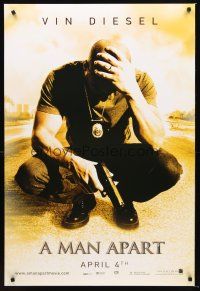 2y558 MAN APART teaser DS 1sh '03 Larenz Tate, cool image of Vin Diesel w/gun